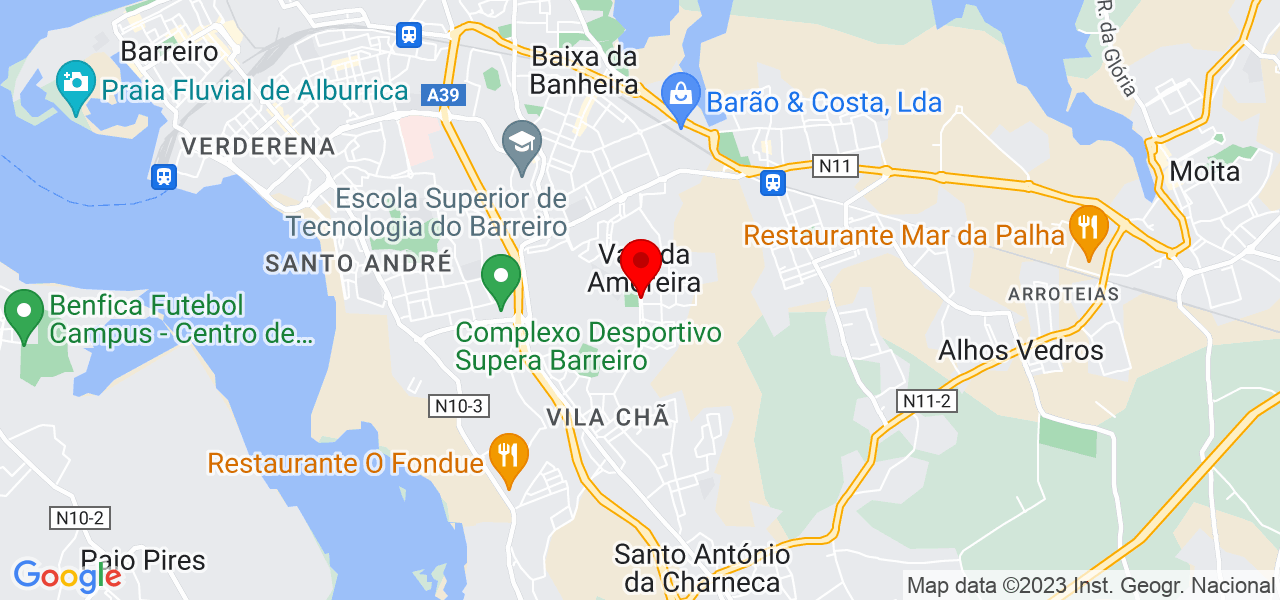 Andr&eacute;s Triana - Setúbal - Moita - Mapa