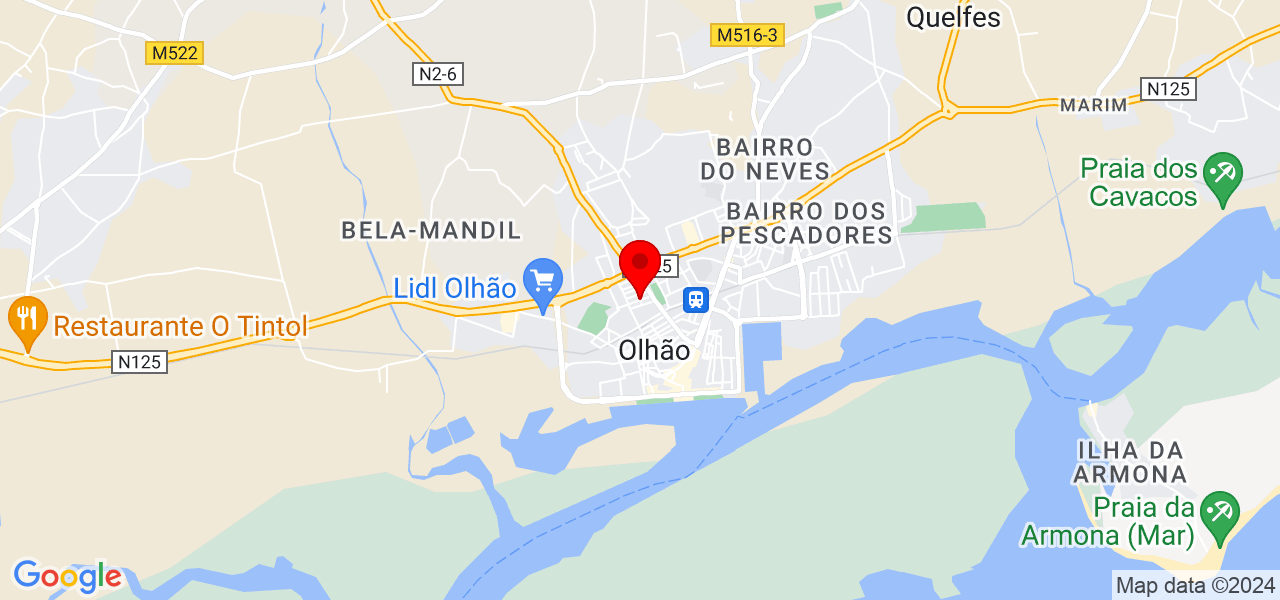 M&aacute;rtires - Faro - Olhão - Mapa