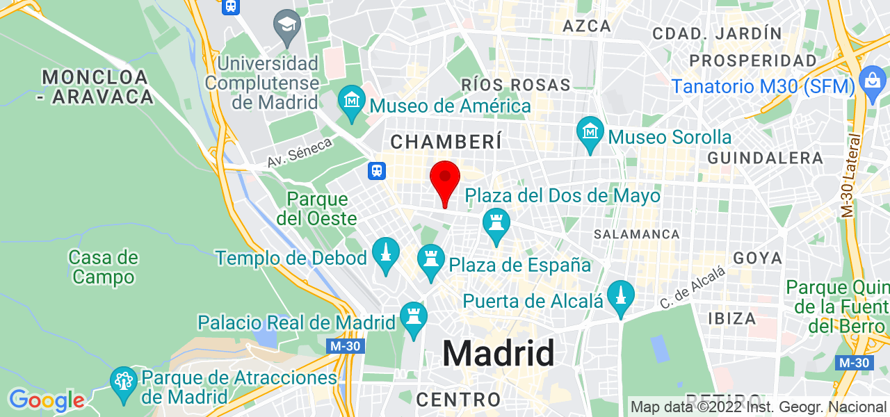 Entrena con Oscar - Comunidad de Madrid - Madrid - Mapa