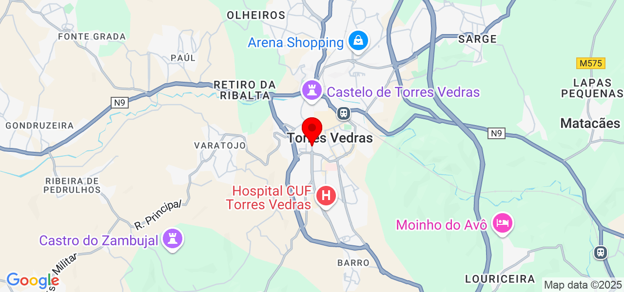 Paulo Oliveira - Lisboa - Torres Vedras - Map