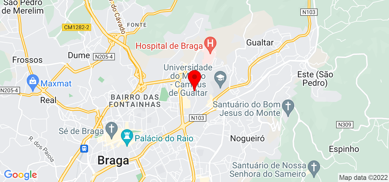 Cl&iacute;cia Raiane de Melo - Braga - Braga - Mapa