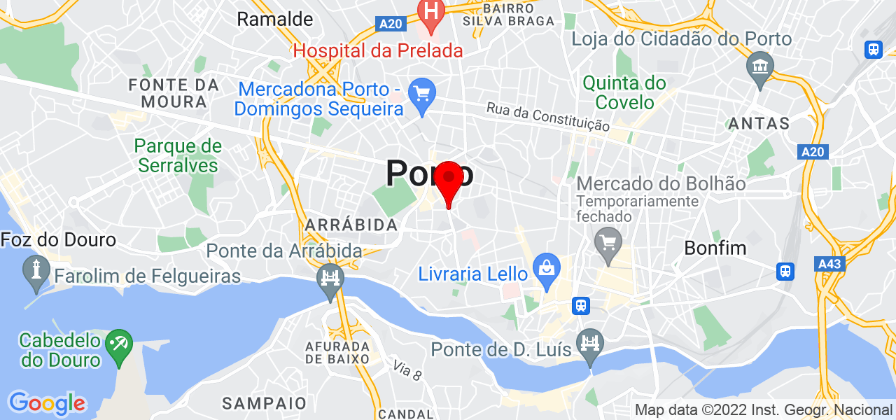 Francielle Rodrigues - Porto - Porto - Mapa