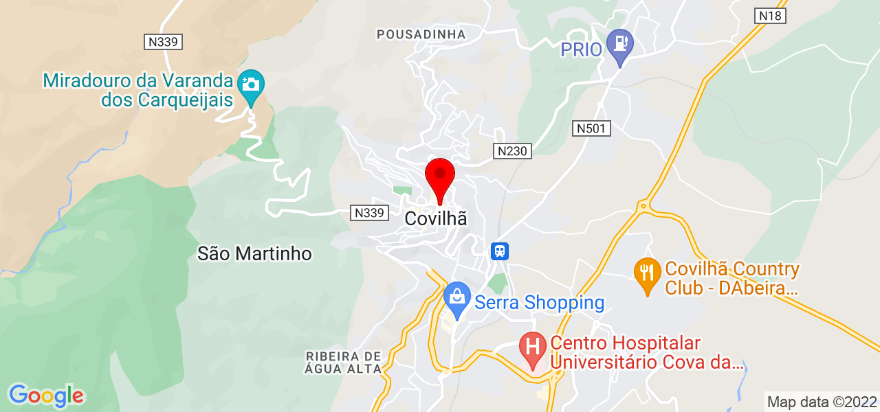 Iris Ang&eacute;lica Bezerra Batista - Castelo Branco - Covilhã - Mapa