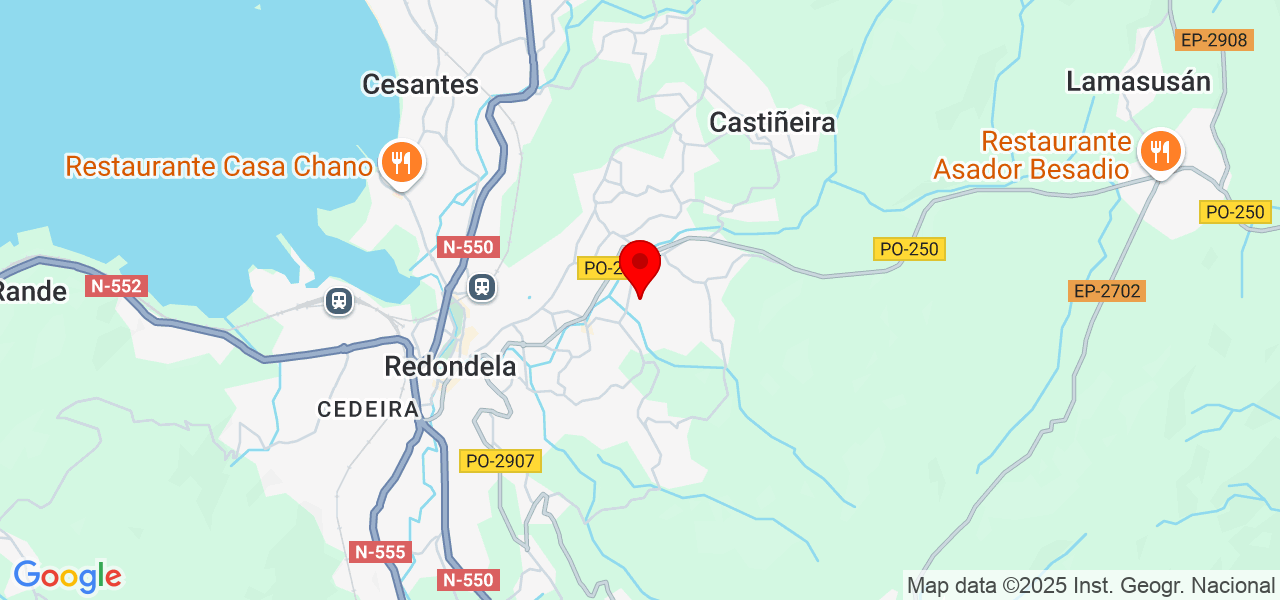 Xiana - Galicia - Redondela - Mapa