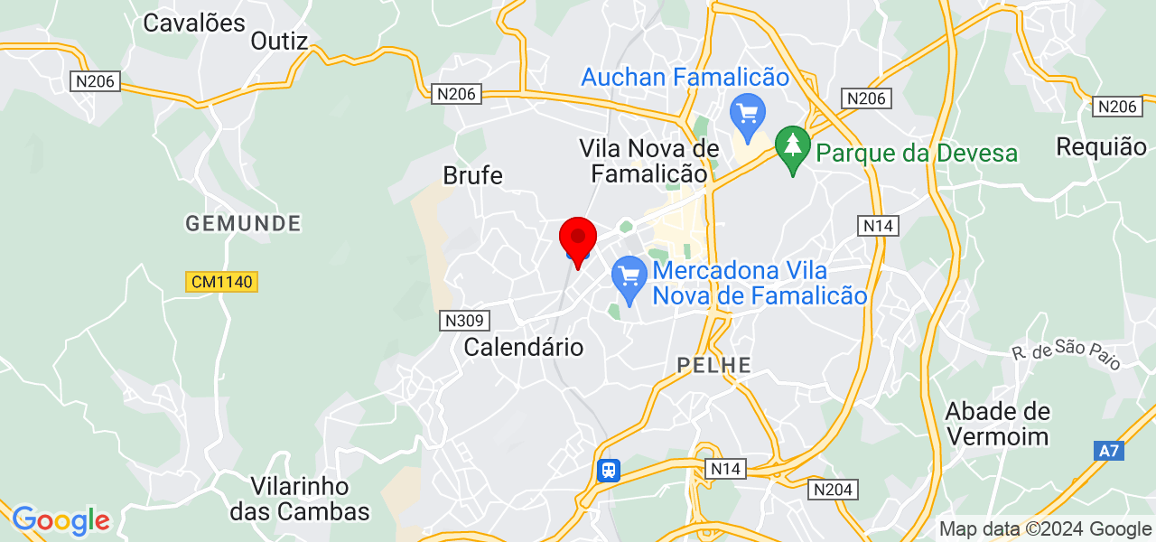 Rafael limpeza de jardins - Braga - Vila Nova de Famalicão - Mapa