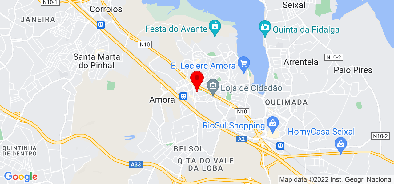 Estela - Setúbal - Seixal - Mapa