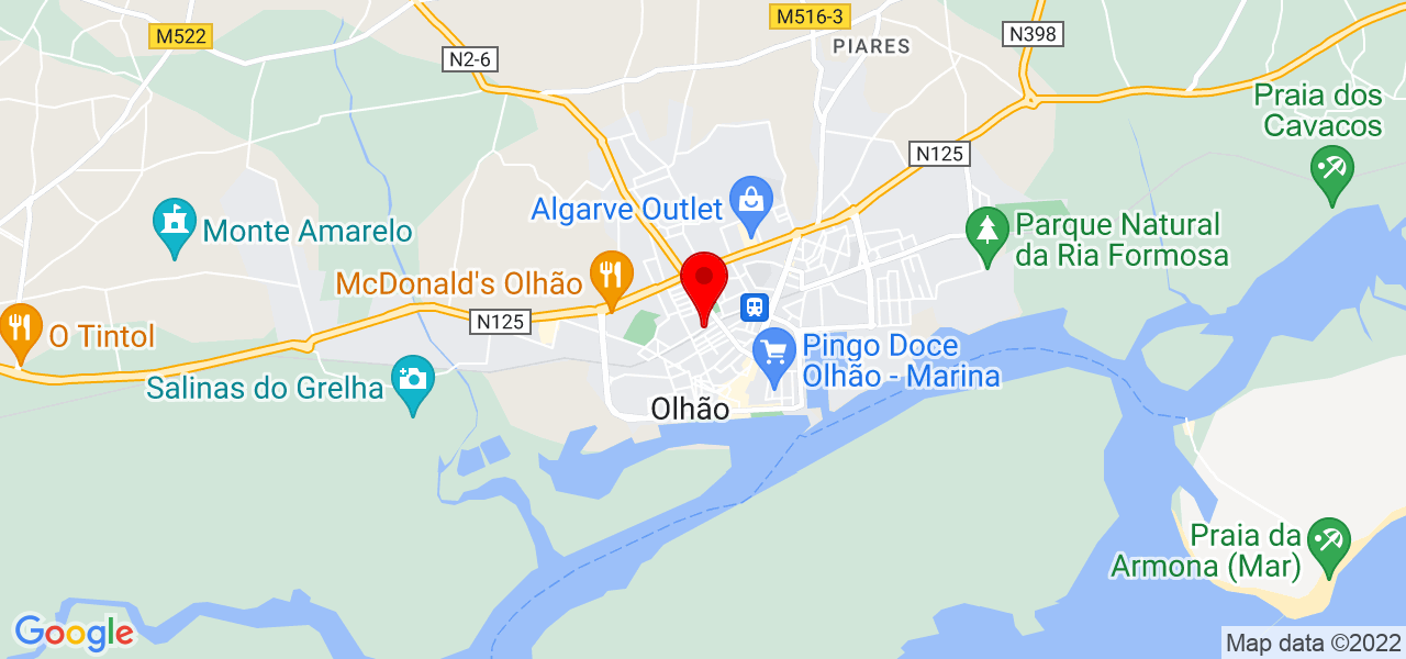 V&acirc;nia Marques - Faro - Olhão - Mapa