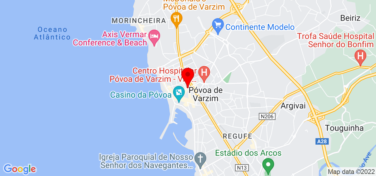 S&eacute;rgio Silva - Porto - Póvoa de Varzim - Mapa