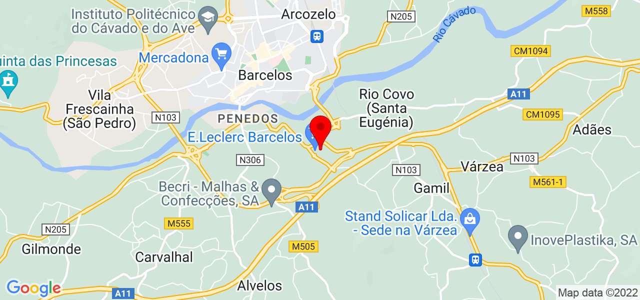 Andreia Rodrigues - Braga - Barcelos - Mapa