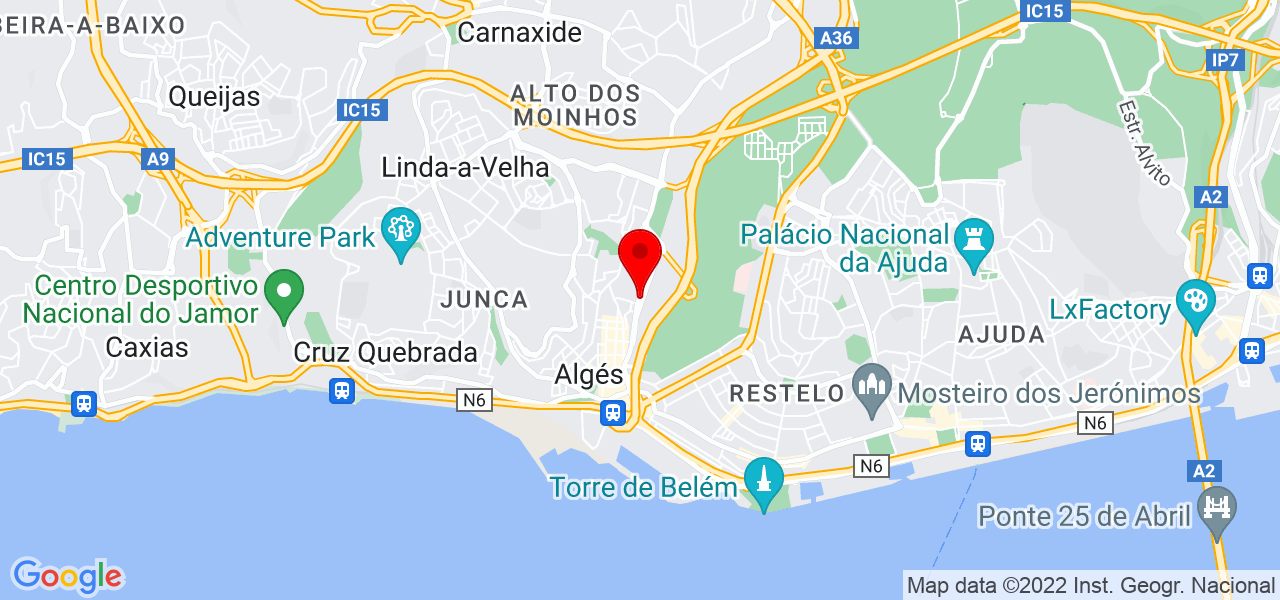 R&uacute;ben Duarte - Lisboa - Oeiras - Mapa