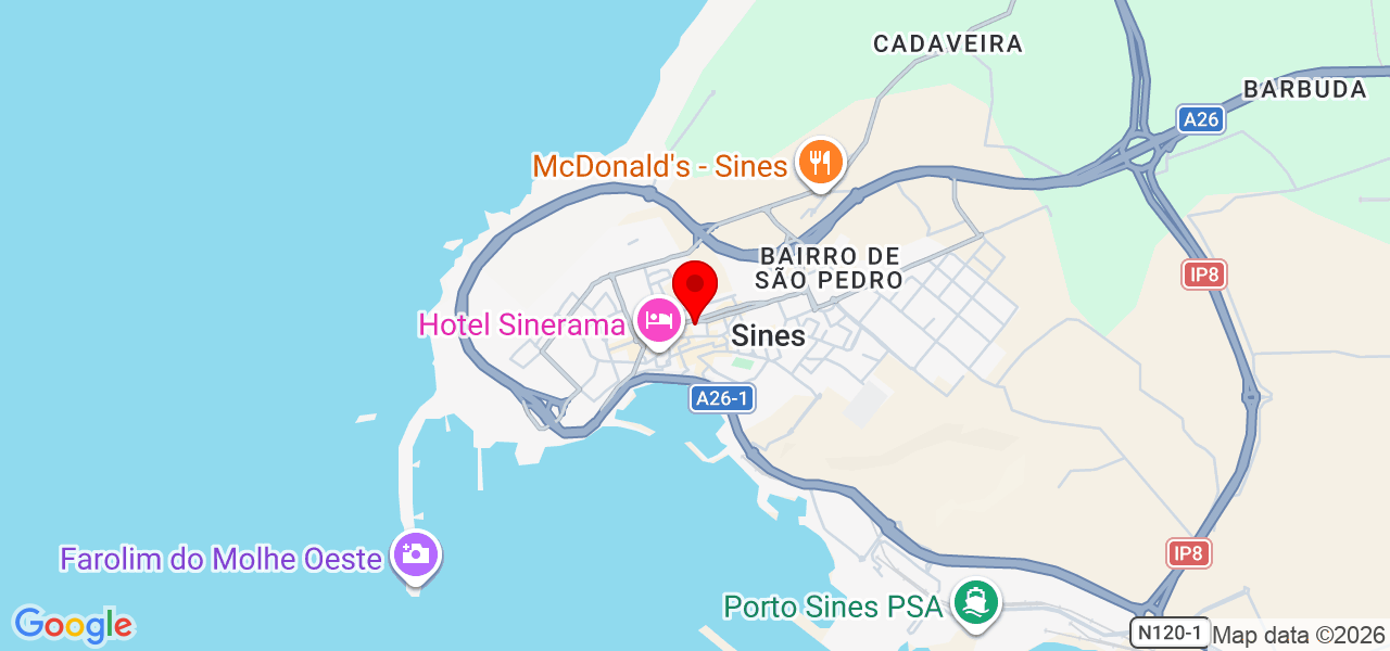 Olívio André - Setúbal - Sines - Karte
