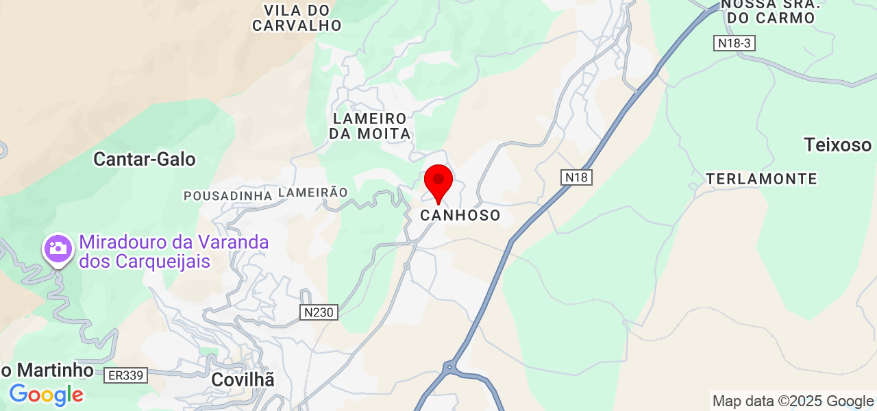 Romeu Janu&aacute;rio Massagista Profissional - Castelo Branco - Covilhã - Mapa