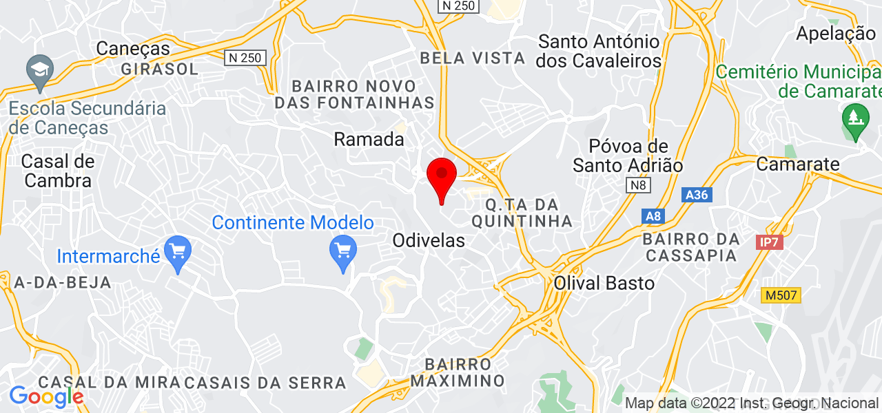 Ariana Silva - Lisboa - Odivelas - Mapa