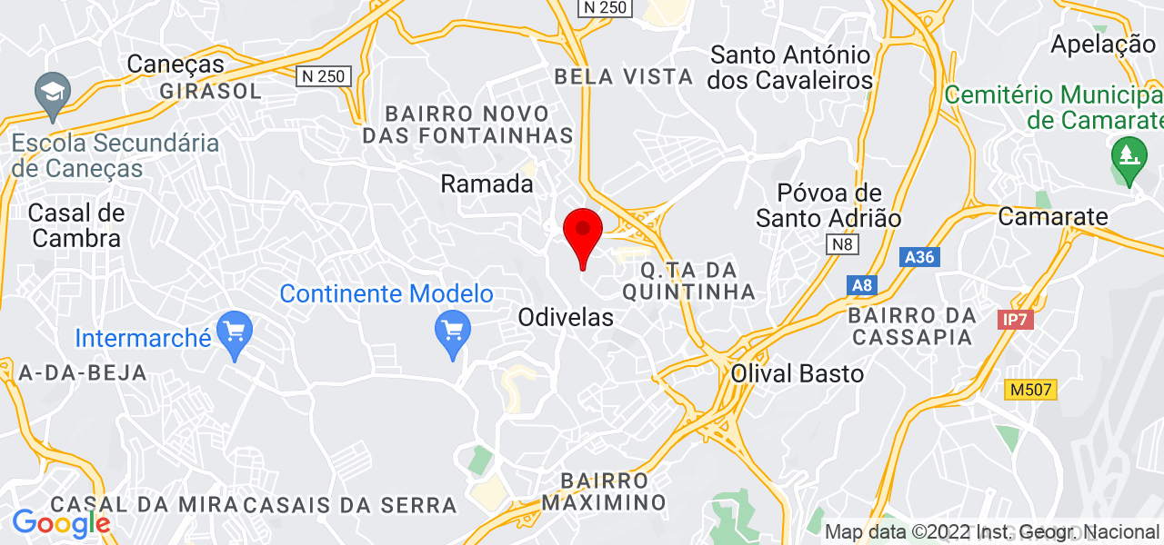Ariana Silva - Lisboa - Odivelas - Map
