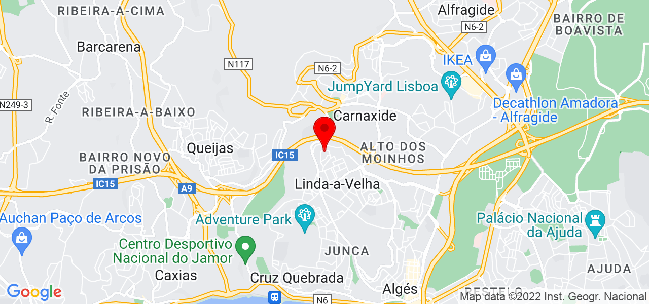 Multitop Repara&ccedil;&otilde;es - Lisboa - Oeiras - Mapa