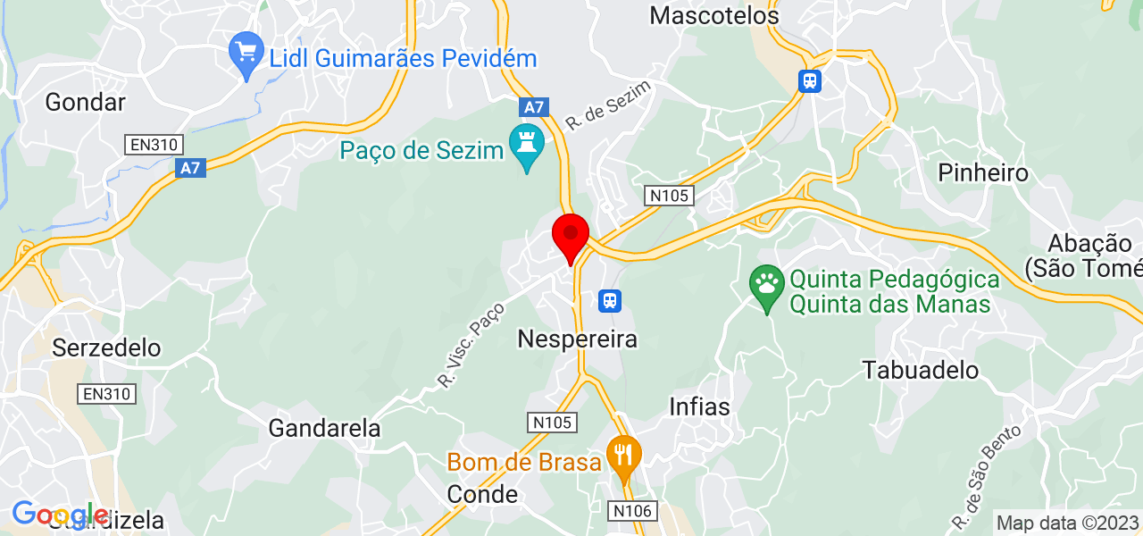 Beatriz Marques - Braga - Guimarães - Mapa