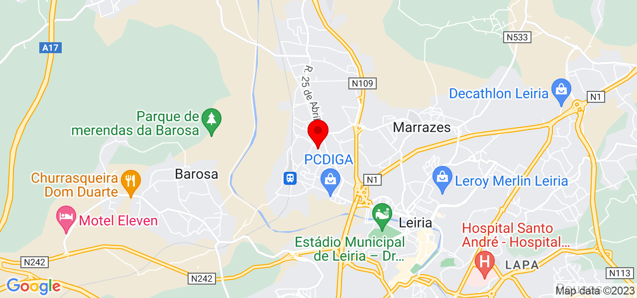 Maria valdemilda Mendes Bezerra - Leiria - Leiria - Mapa