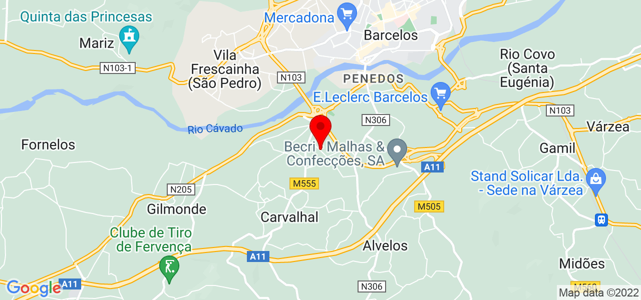 Andreia F. - Braga - Barcelos - Mapa