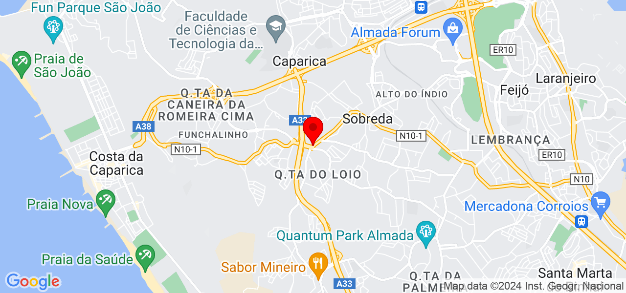 Carolina Gamero - Setúbal - Almada - Mapa
