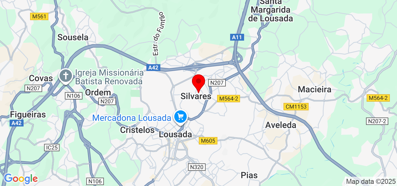 Ellis Regina - Porto - Lousada - Mapa