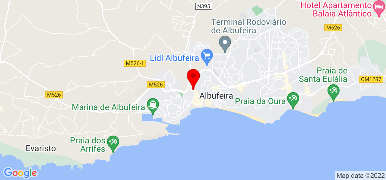 Yslene - Faro - Albufeira - Mapa
