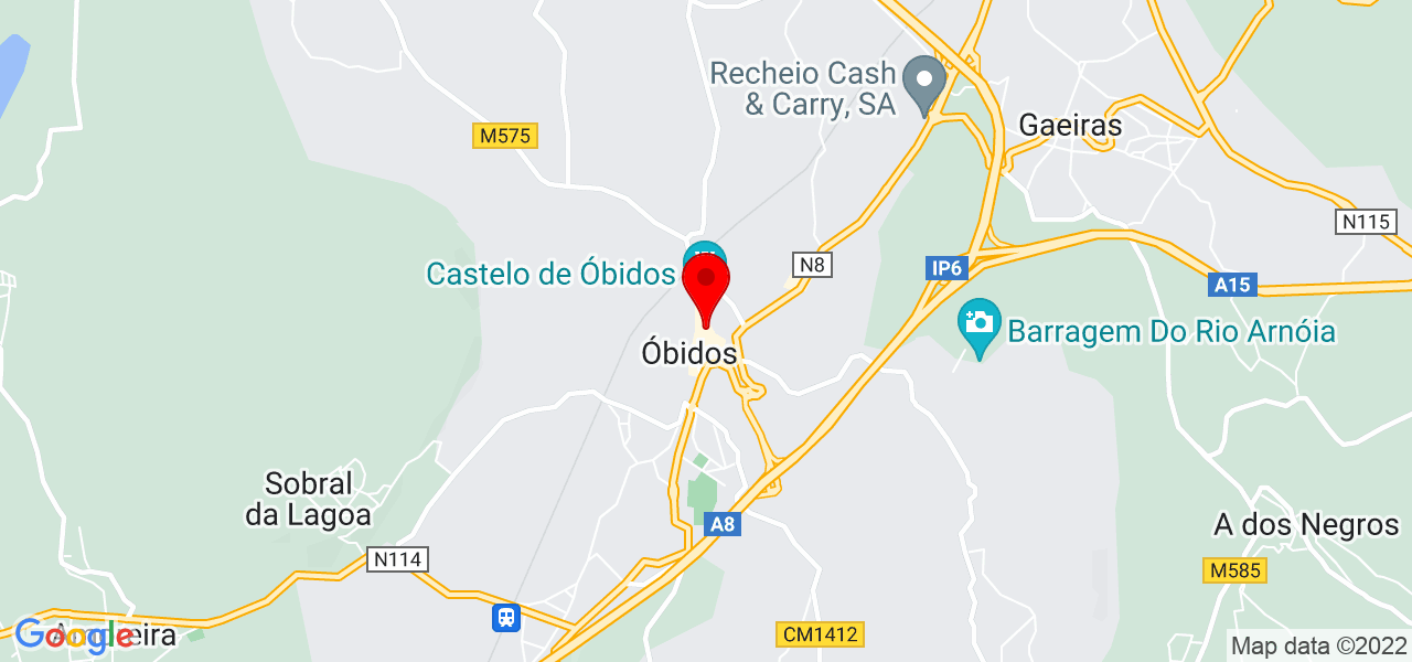 T&acirc;nia Silva - Leiria - Óbidos - Mapa
