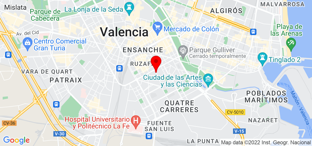 L&uacute;a Blanco - Comunidad Valenciana - Valencia - Mapa