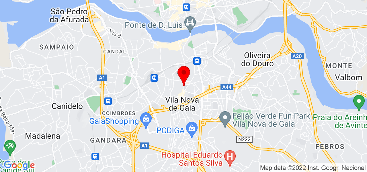 Glaucia Diniz - Porto - Vila Nova de Gaia - Mapa