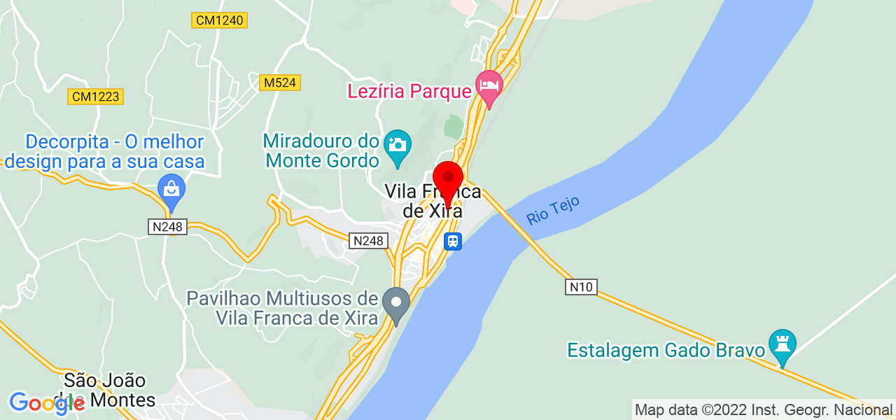 Eduarda Maria Rodrigues Baixinho Nota - Lisboa - Vila Franca de Xira - Mapa