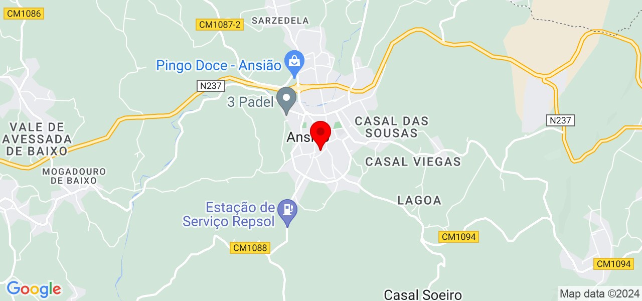 Aram clean - Leiria - Ansião - Karte