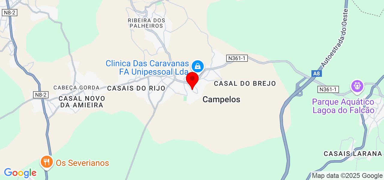 Jecazinha - Lisboa - Torres Vedras - Mapa