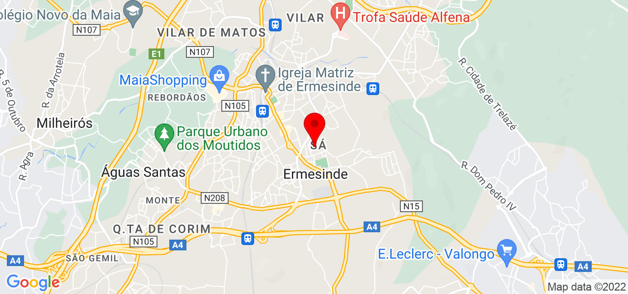 Rute Monteiro - Porto - Valongo - Map