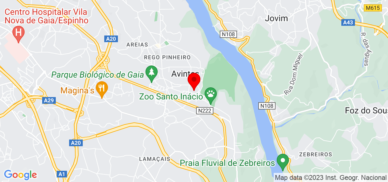 Est&oacute;rias Oficina - Porto - Vila Nova de Gaia - Mapa