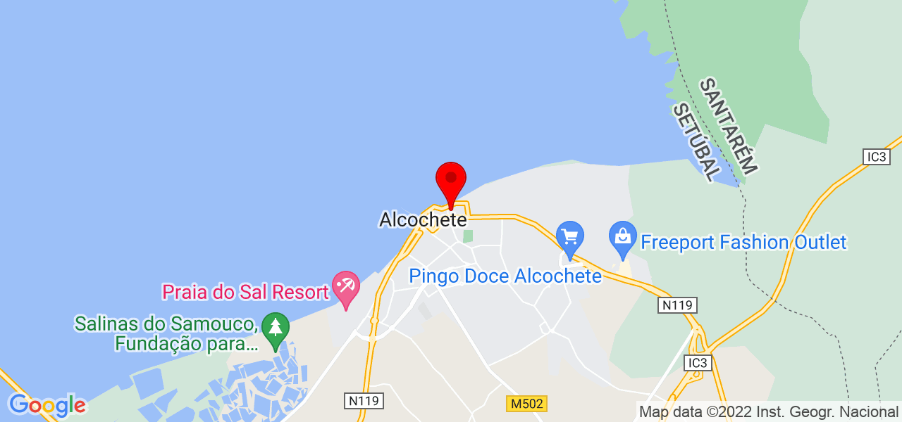 Diamante vidros e alum&iacute;nios - Setúbal - Alcochete - Mapa
