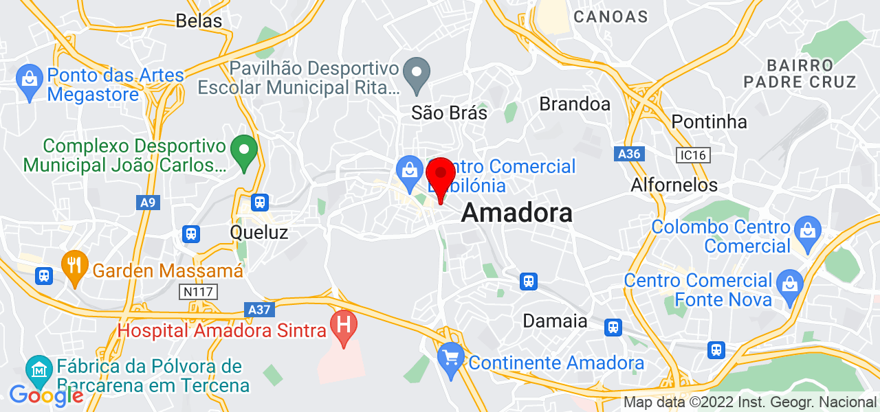 Jhonata Dias - Lisboa - Amadora - Mapa