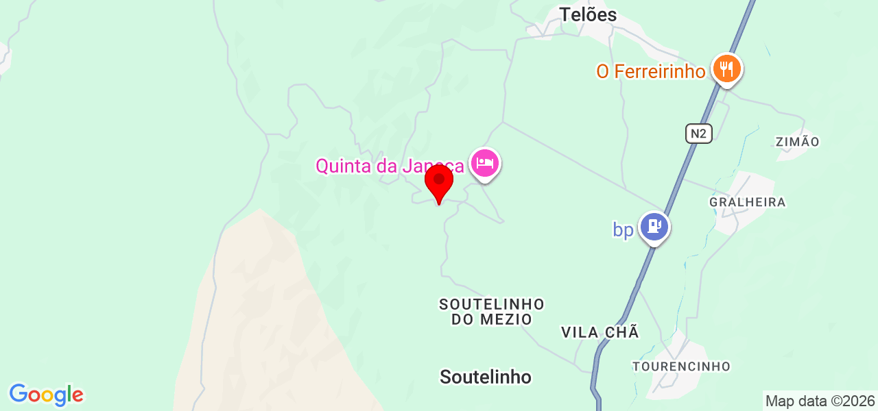 F J Alves Pichelaria e Climatização - Vila Real - Vila Pouca de Aguiar - Mapa