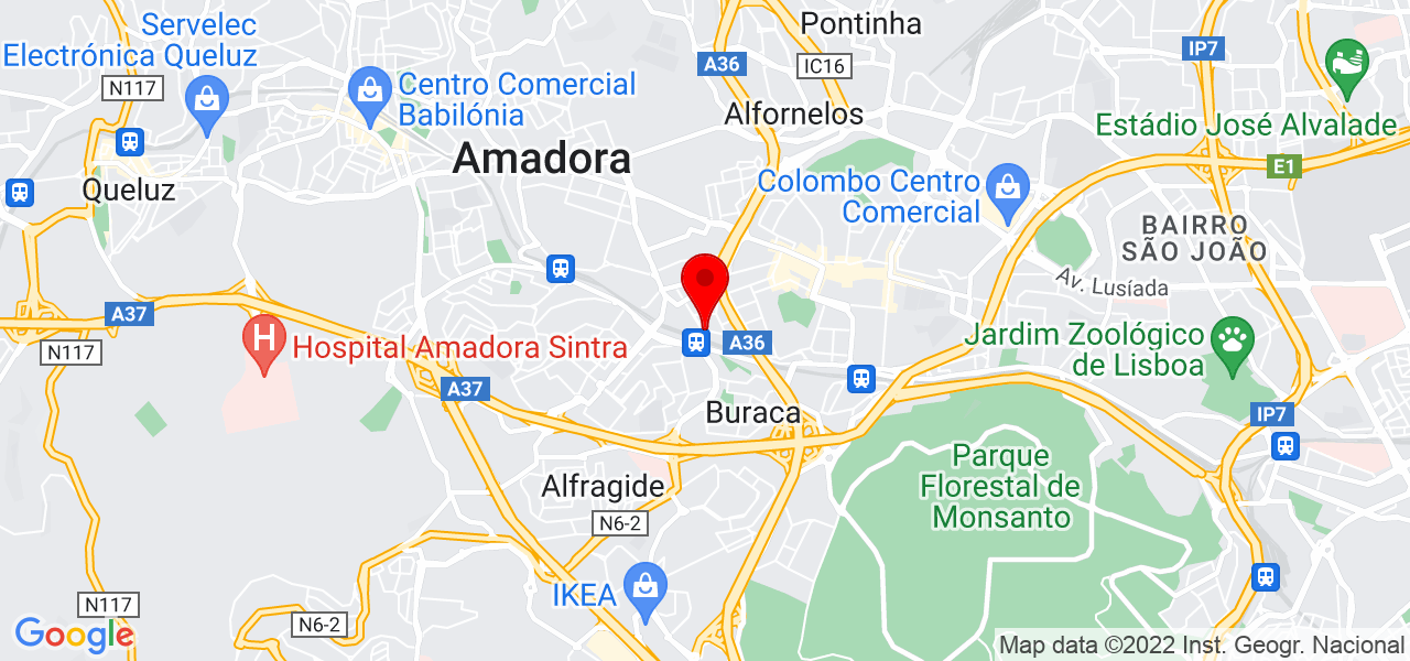 Celeste Costa - Lisboa - Amadora - Mapa