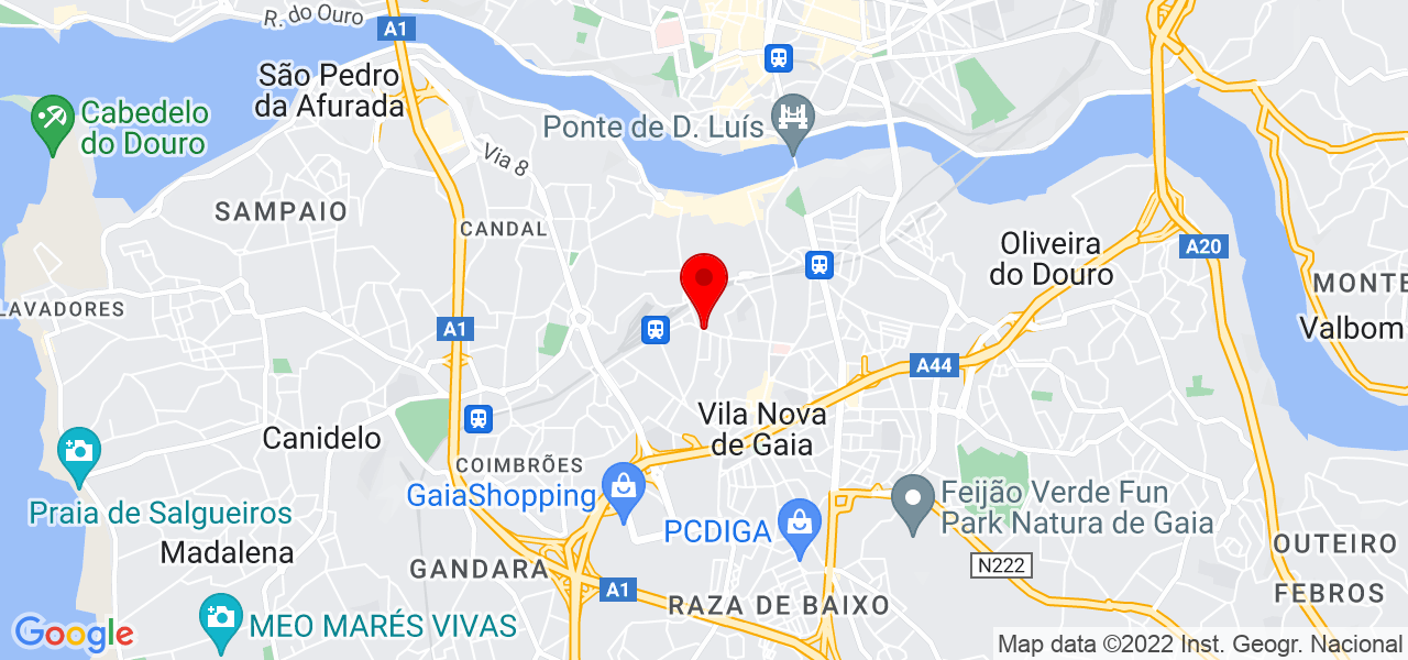 Joana Ara&uacute;jo - Porto - Vila Nova de Gaia - Mapa