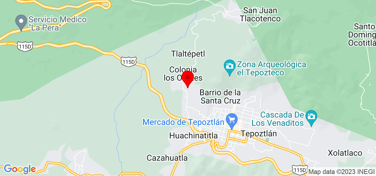 Leandro - Morelos - Tepoztlán - Mapa