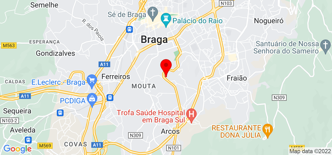 Flavia da Rocha Sutti Lopes - Braga - Braga - Mapa