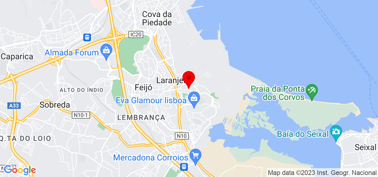 Elizangela souza - Setúbal - Almada - Mapa