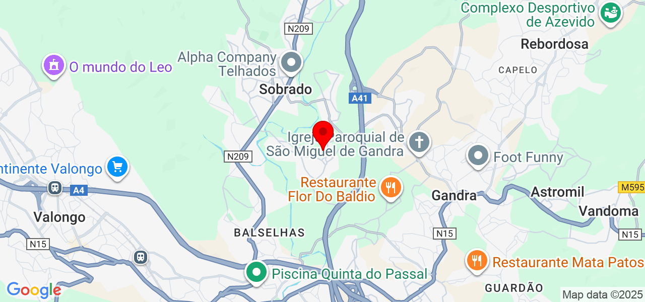 Névoa Sólida Construção - Porto - Valongo - Mapa