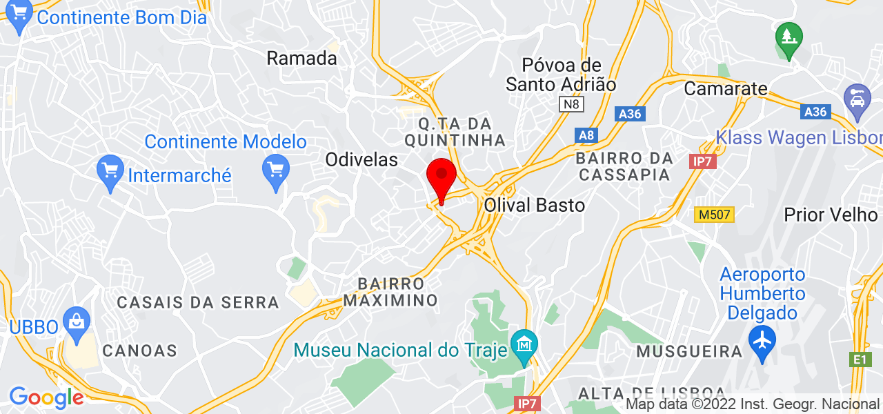 Cássia - Lisboa - Odivelas - Mapa