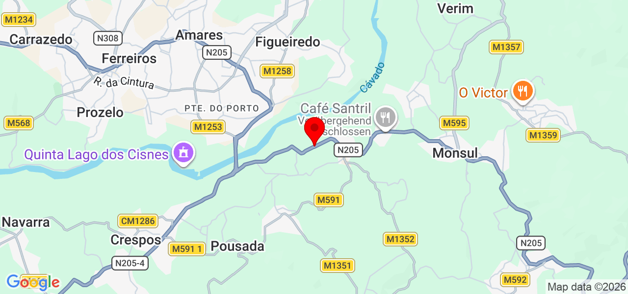 Pinta com Antunes - Braga - Póvoa de Lanhoso - Map