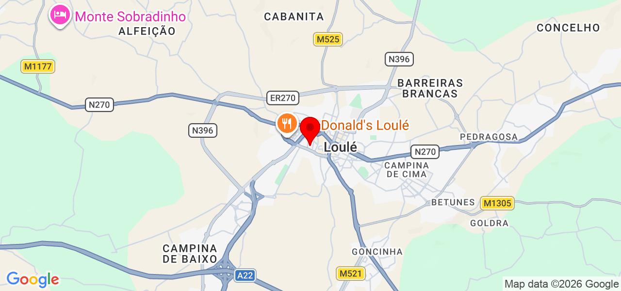 Fixmate - Faro - Loulé - Mapa