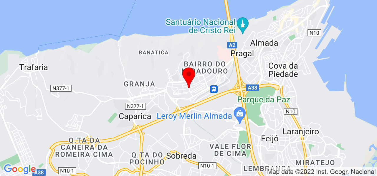 Valquiria franca da Silva - Setúbal - Almada - Mapa
