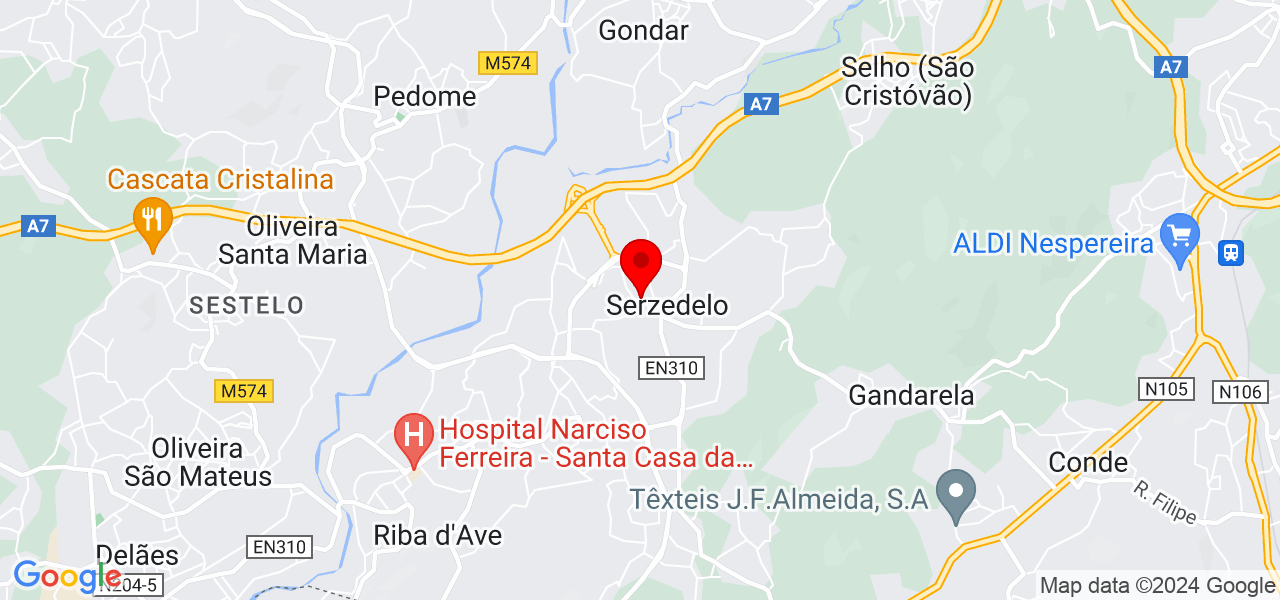 Nuno Contabilista - Braga - Guimarães - Karte