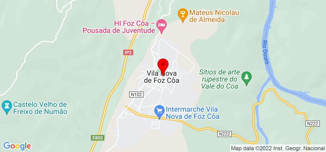 J&eacute;ssica ferreira - Guarda - Vila Nova de Foz Côa - Mapa