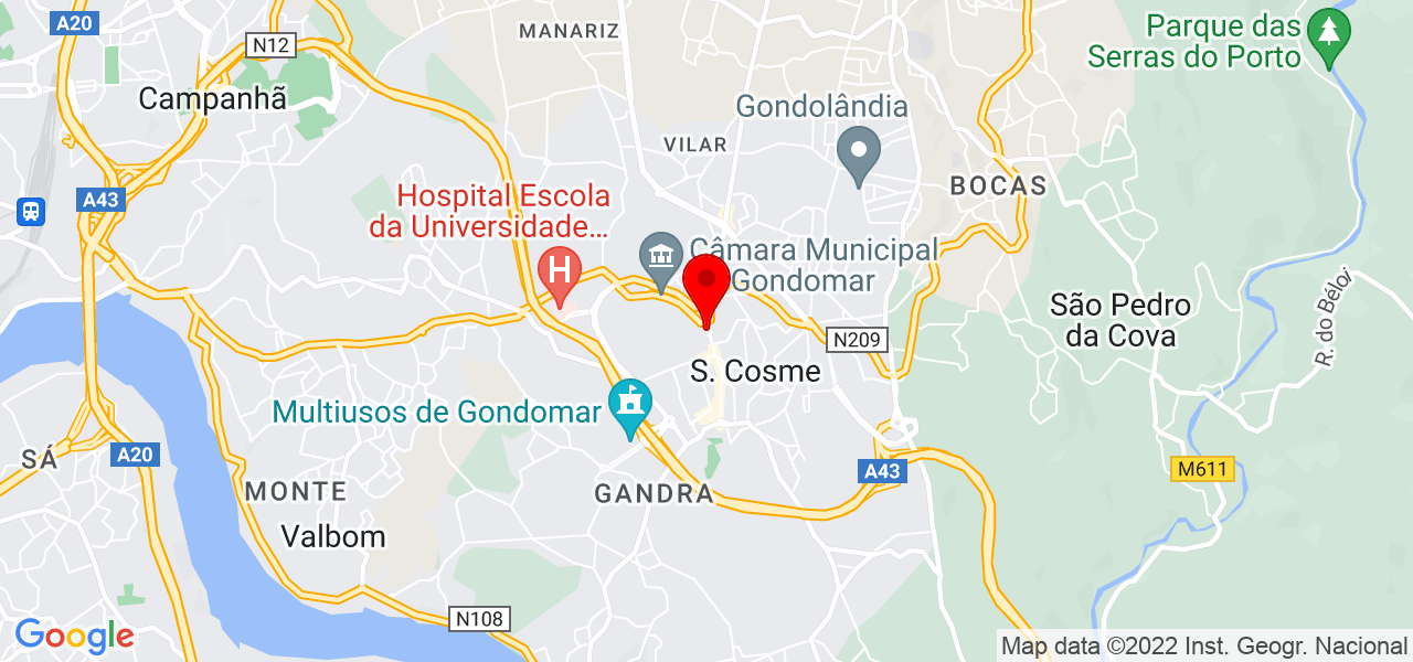 Jo&atilde;o Moreira - Porto - Gondomar - Mapa