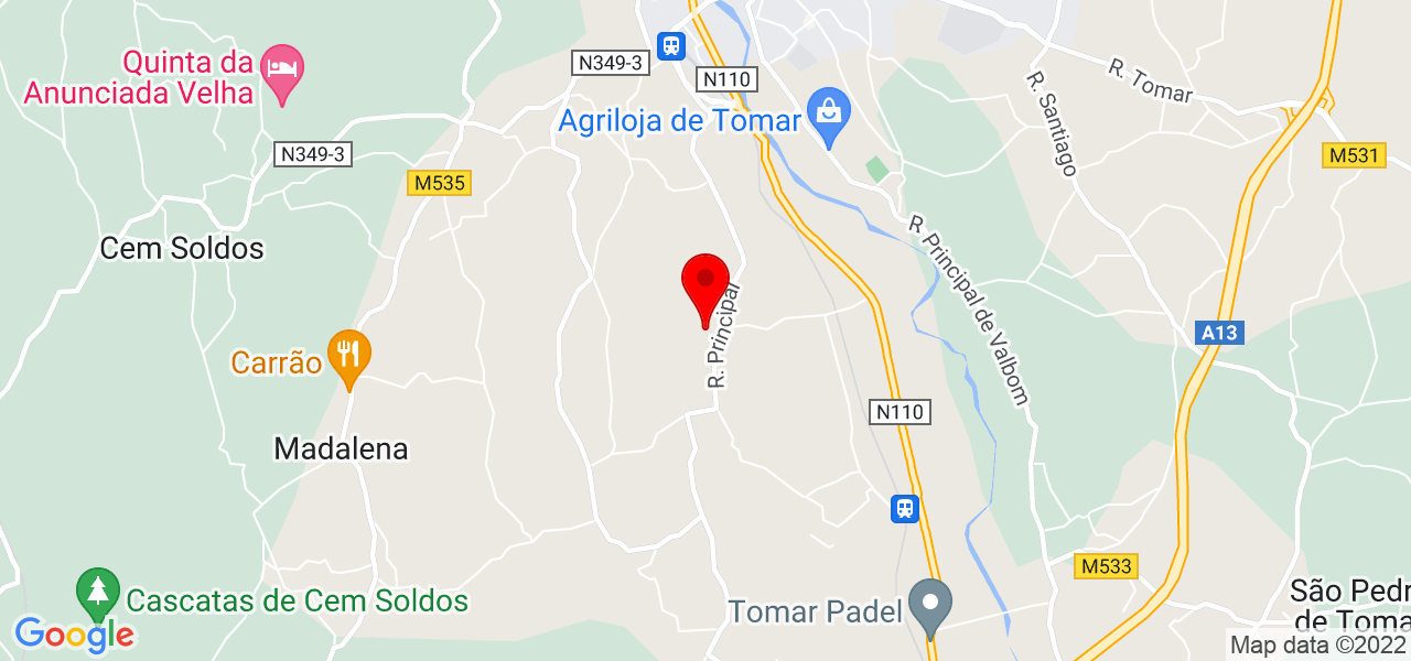 Querido S&eacute;rgio - Santarém - Tomar - Map